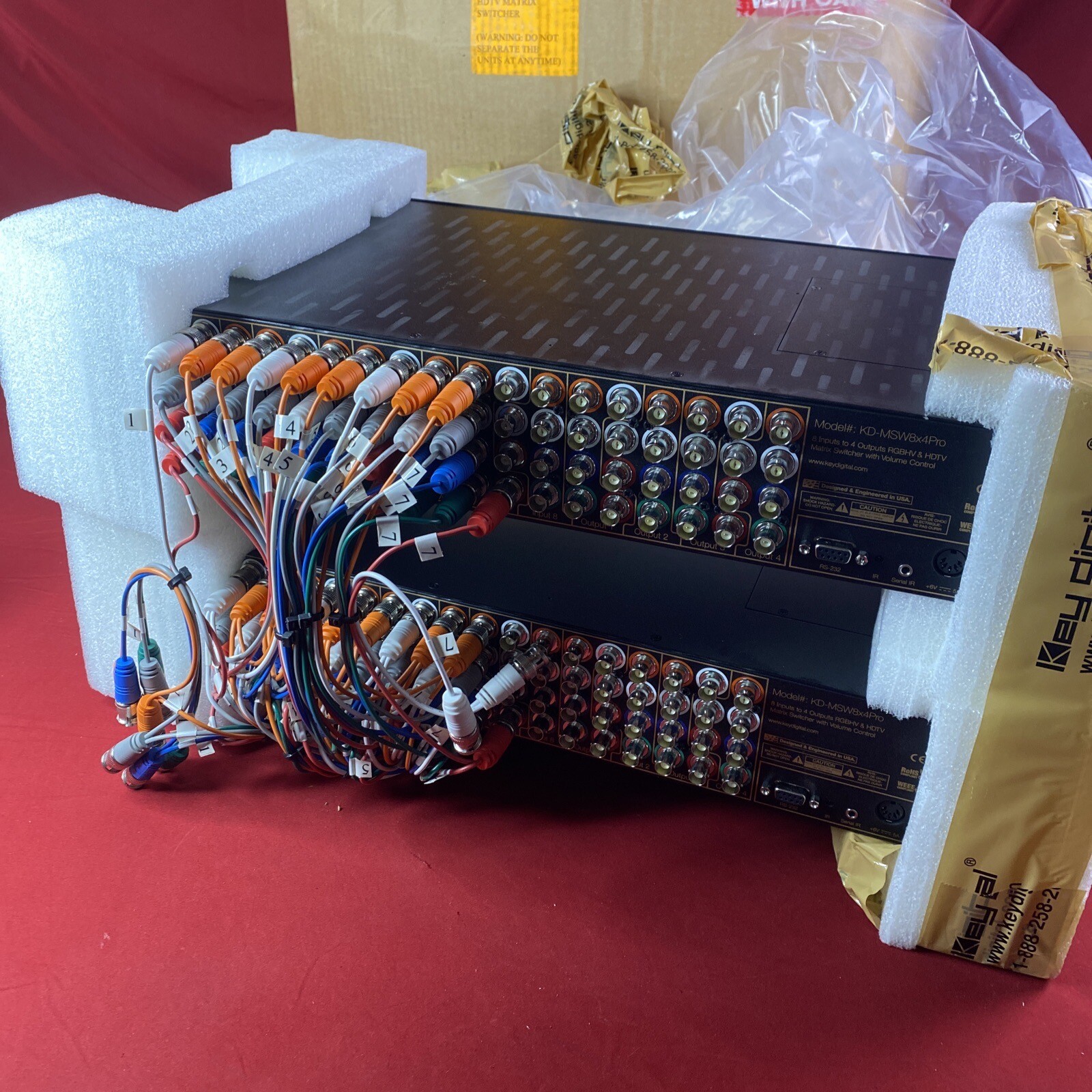 Key Digital (KD-MSW8x4PRO-8) Matrix Switchers Special Modified To 8x8 - Read!!!