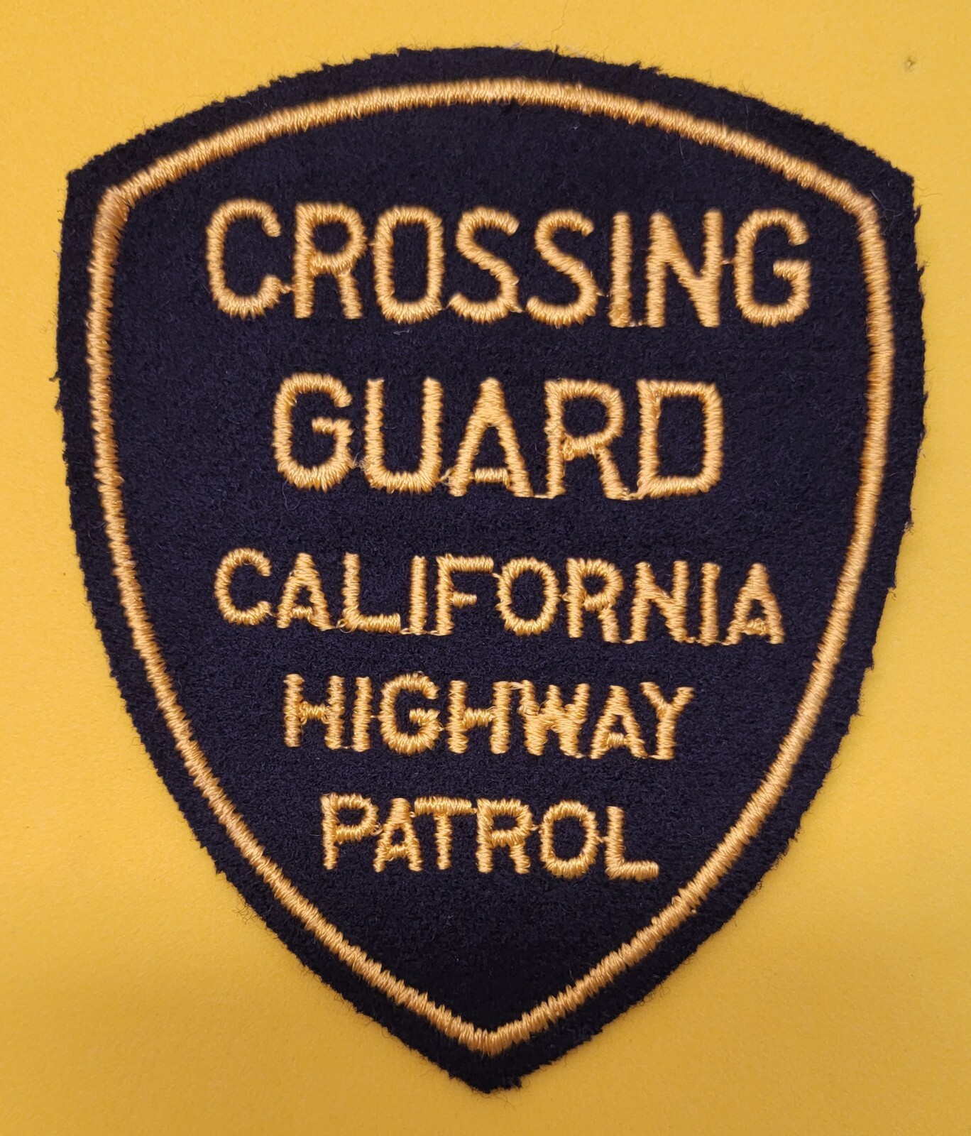 CALIFORNIA HIGHWAY PATROL FELT PATCH VTG CALIFORNIA CROSSING GUARD PATCH NOS