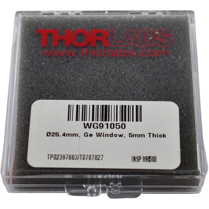 NEW Thorlabs WG91050 Germanium Window 25.4mm Dia 5mm Thick Uncoated IR Optical
