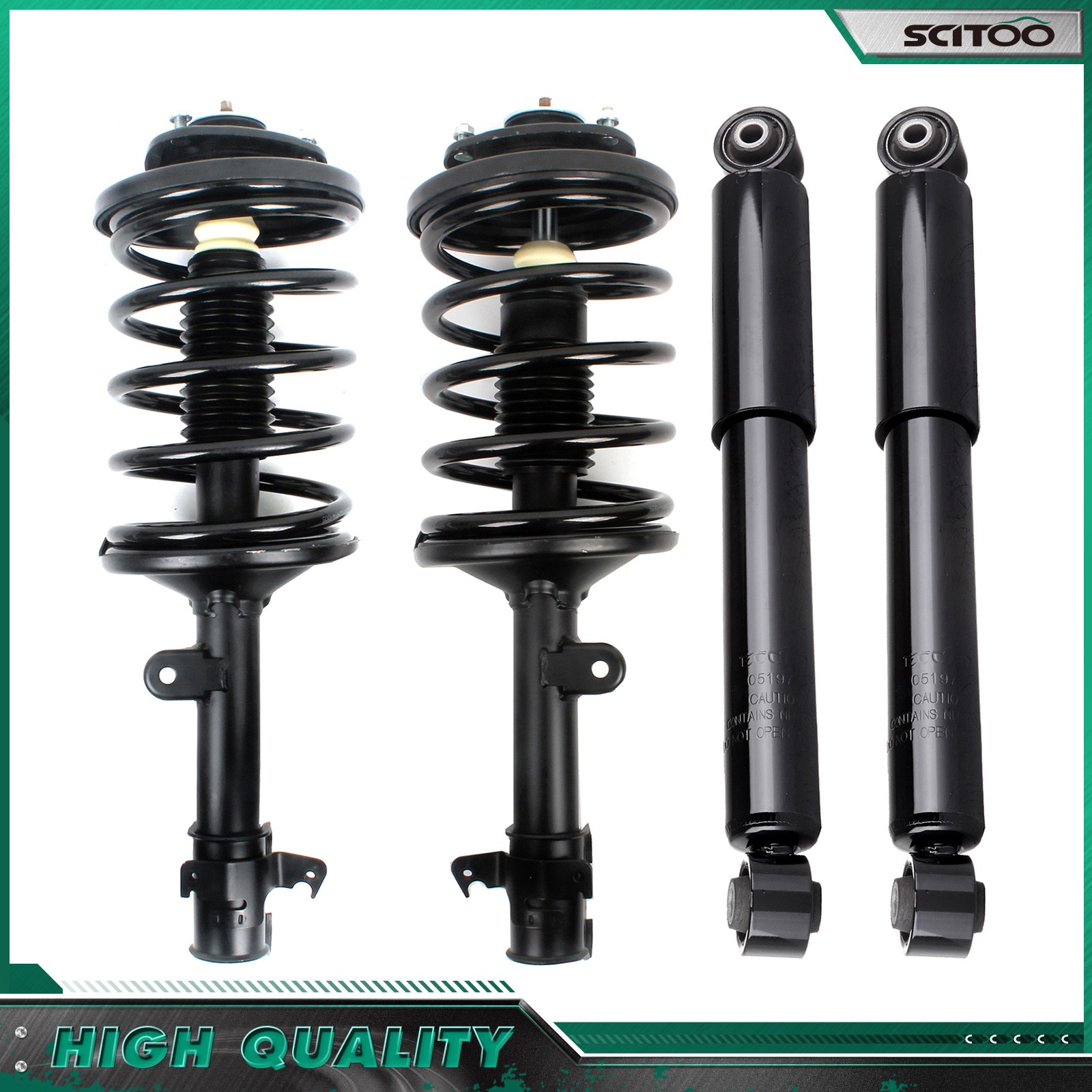 For 2003-08 Honda Pilot 4x Front Complete Struts Assembly + Rear Shock Absorbers