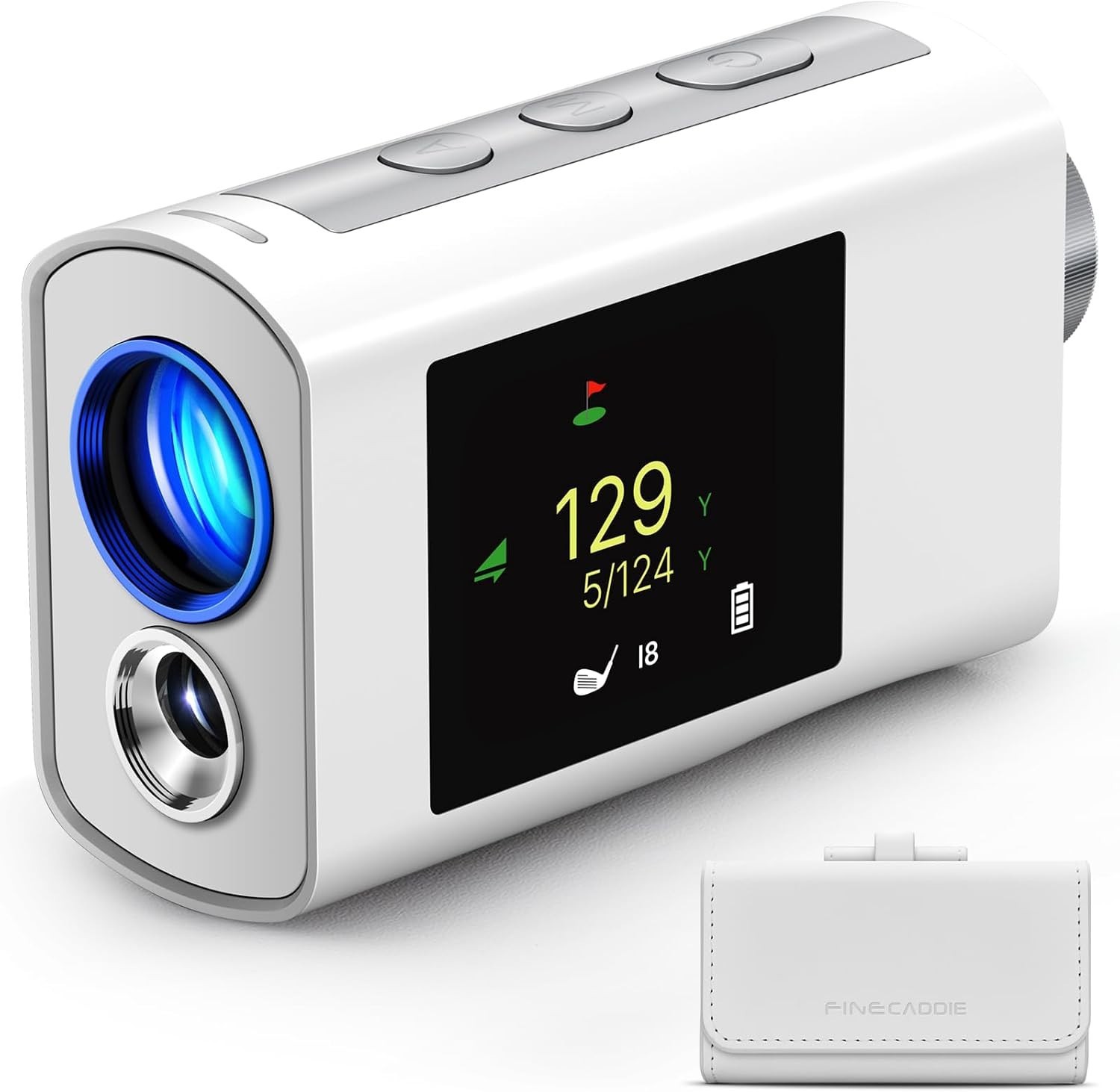 FineCaddie UPL2000 Golf Rangefinder with Slope, Dual Display (External LCD & 0.1
