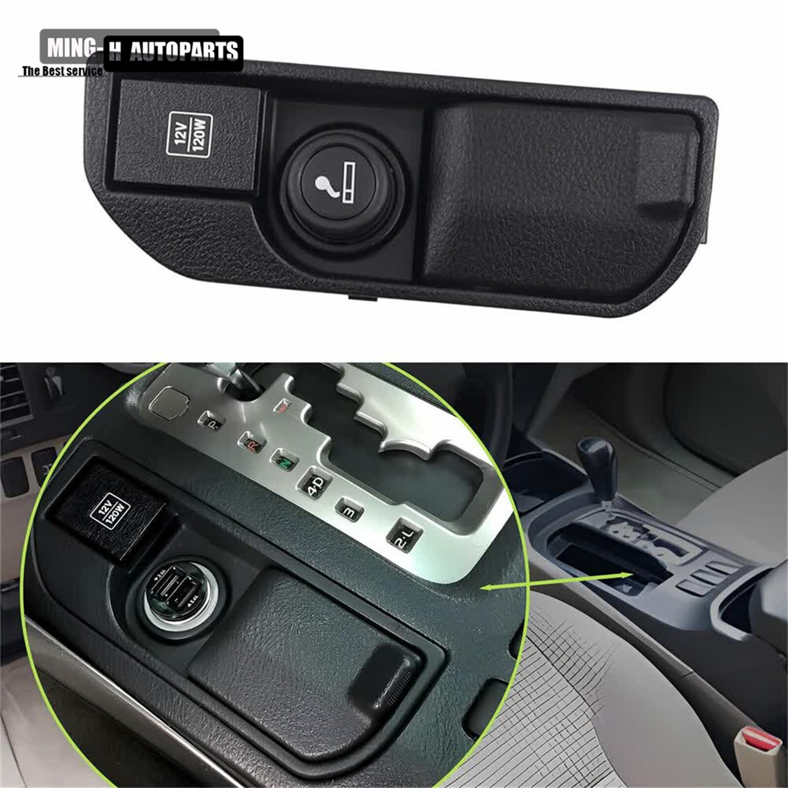 FOR 2005-09 Toyota 4Runner Center Console Ashtray & Cigarette Lighter Smoker