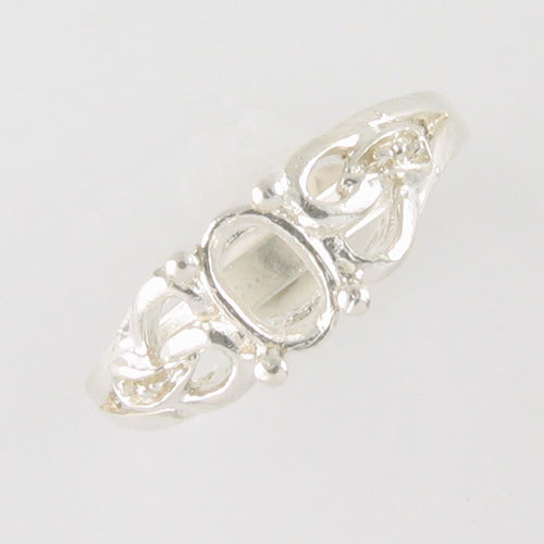 PRE-NOTCHED 6X4 OVAL SOLITAIRE RING .925 STERLING SILVER CR5181SS