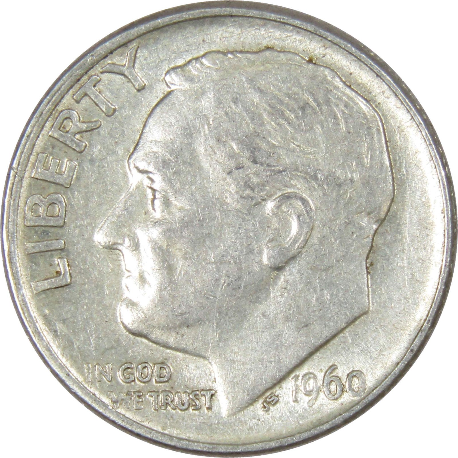 1960 Roosevelt Dime Circulated Silver 10c Coin Collectible