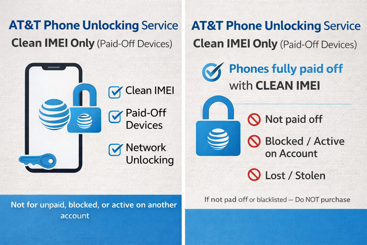 U.S.A  AT&T IPHONE  & ANDROID ( PERMANENT UNLOCK SERVICE) SAME DAY
