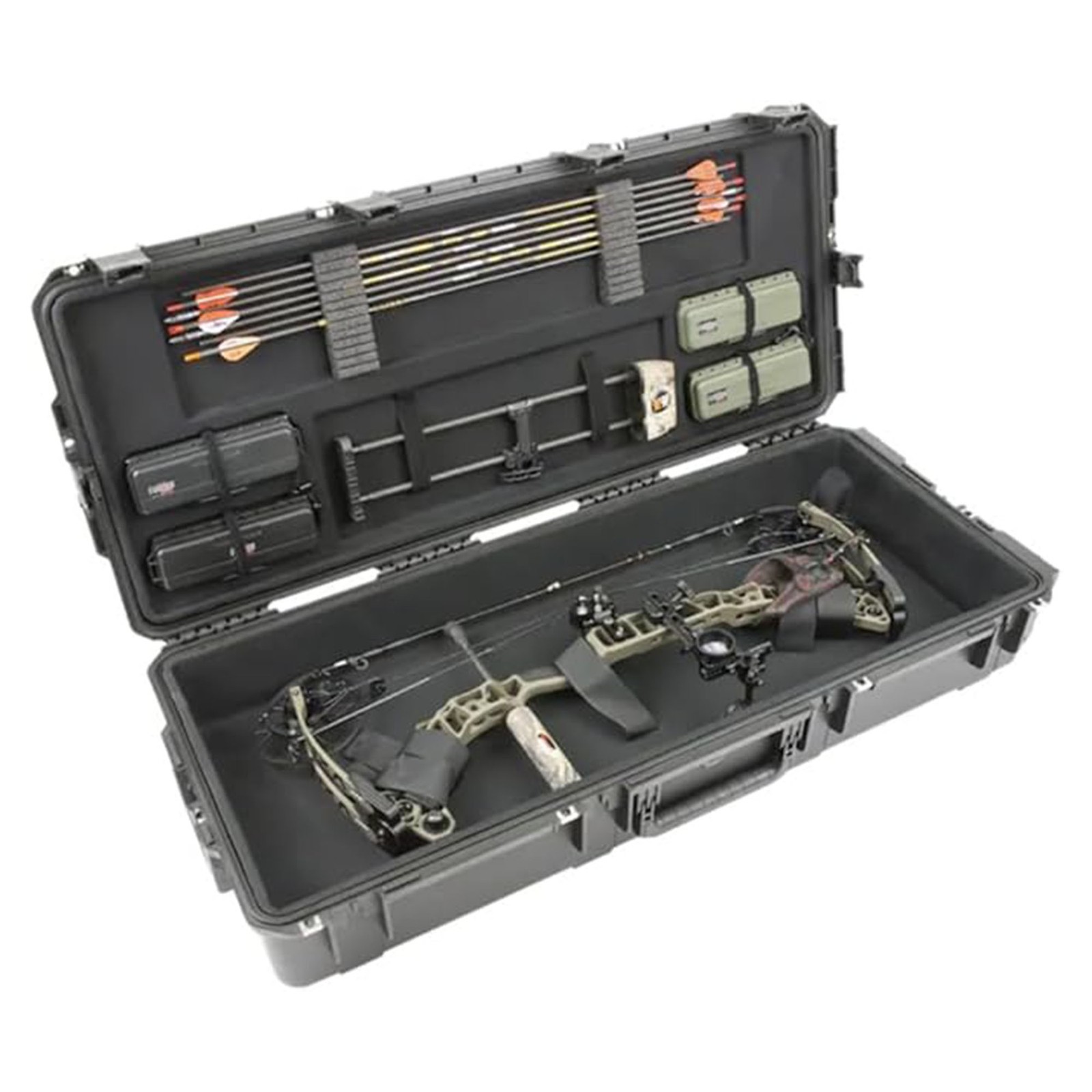 SKB Hard Large Plush Storage Case Archery Bow Parallel Limb iSeries REV2, Black