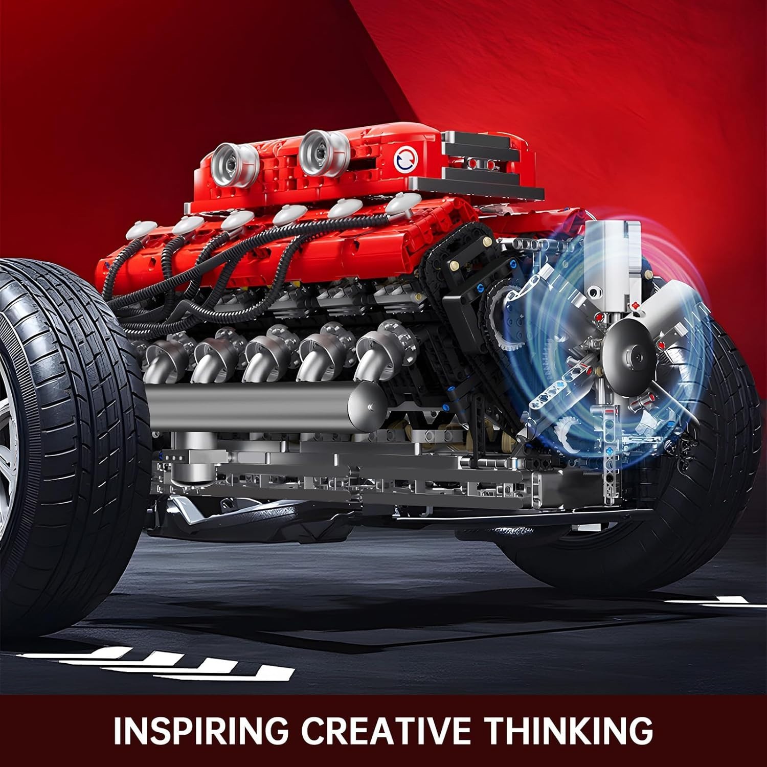 V12 Engine Building Sets, V8 Model Engine Kit for Adults, Engine Scale Model wit