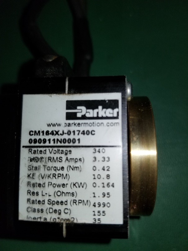 Universal Instruments 49168905 Z motor Parker CM164XJ-01740C 090911N0001