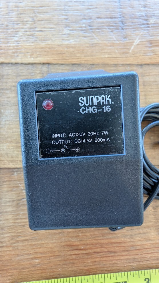 Sunpak CHG-16 AC Adapter