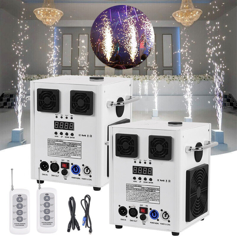 2PCS 700W Firework Cold Spark Machine DMX Stage Effect Party Club Show Wedding