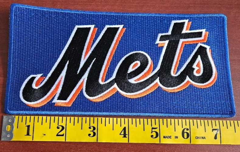 New York Mets 7 1/2" High Quality Iron On Embroidered Patch FREE Shipping RC1