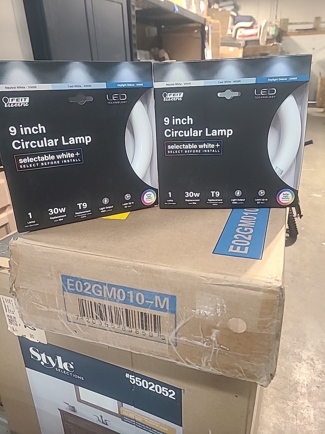 Circline Bulb 9" LED 16W 1400 Lumens 3CCT Feit Electric FC9/3CCT/LED (2-Pack)