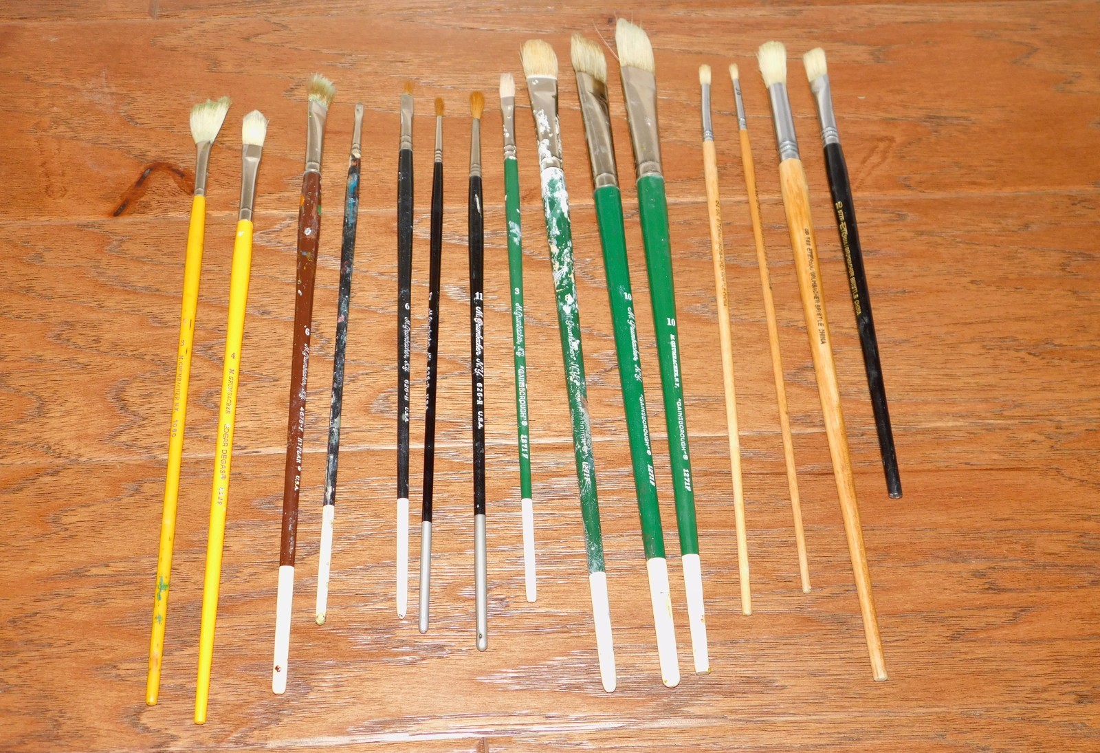 LOT 15 Grumbacher NY Artist Paint Brush Gainsborough Eterna 626 Degas VNTG!