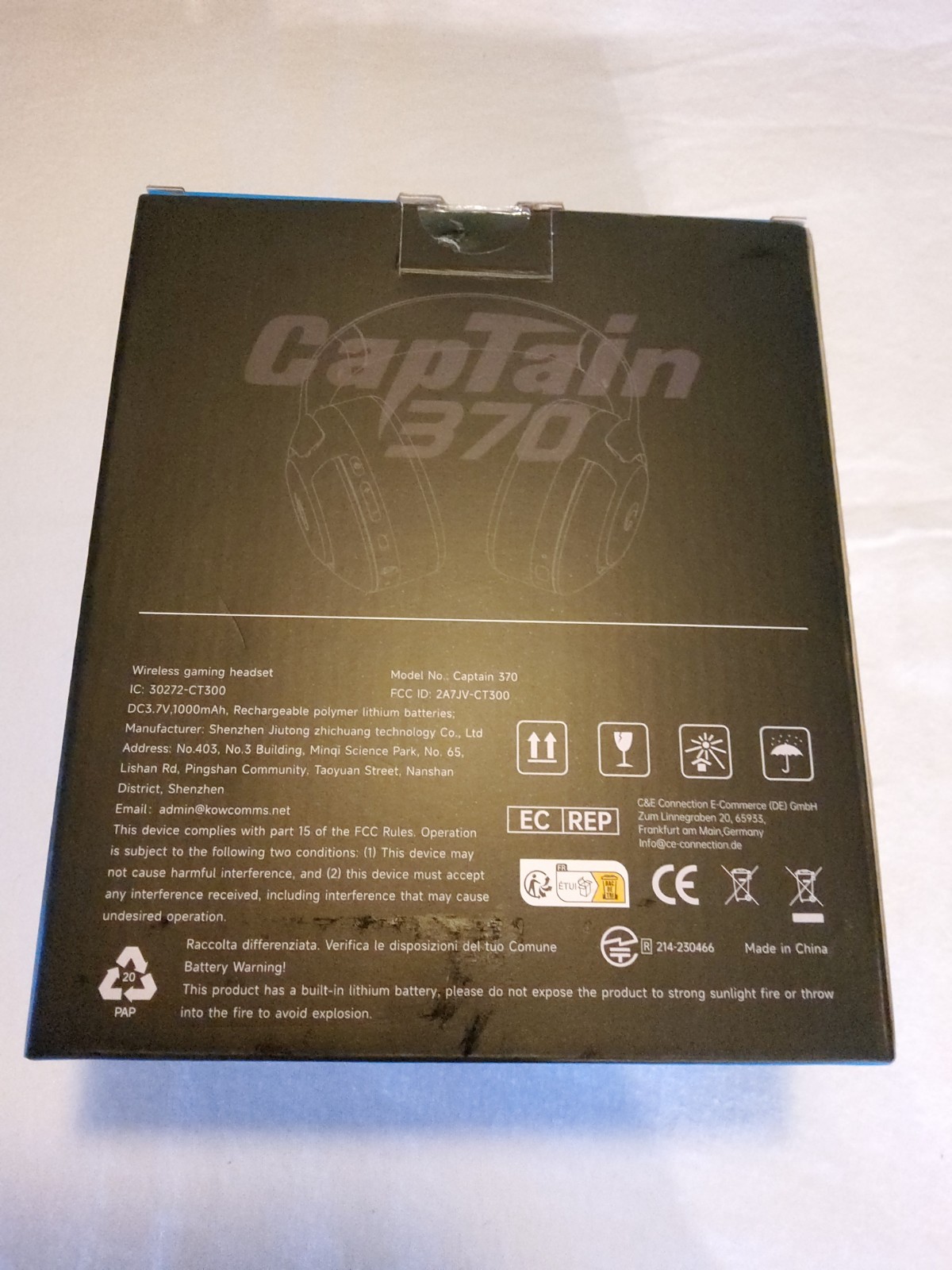 Captain 370 Gaming Headset New In Box Never Used