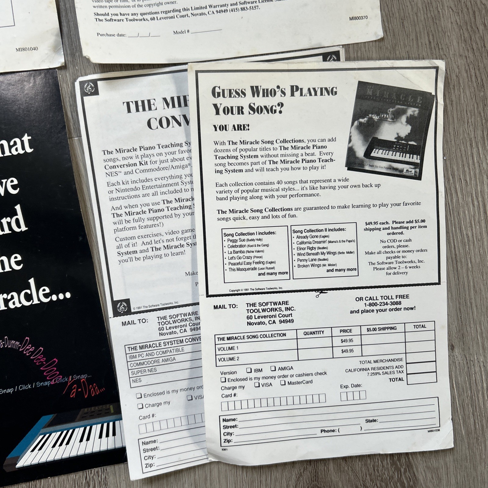 Miracle Piano Teaching System PC Floppy Disc w/ User Guide Manuals Software