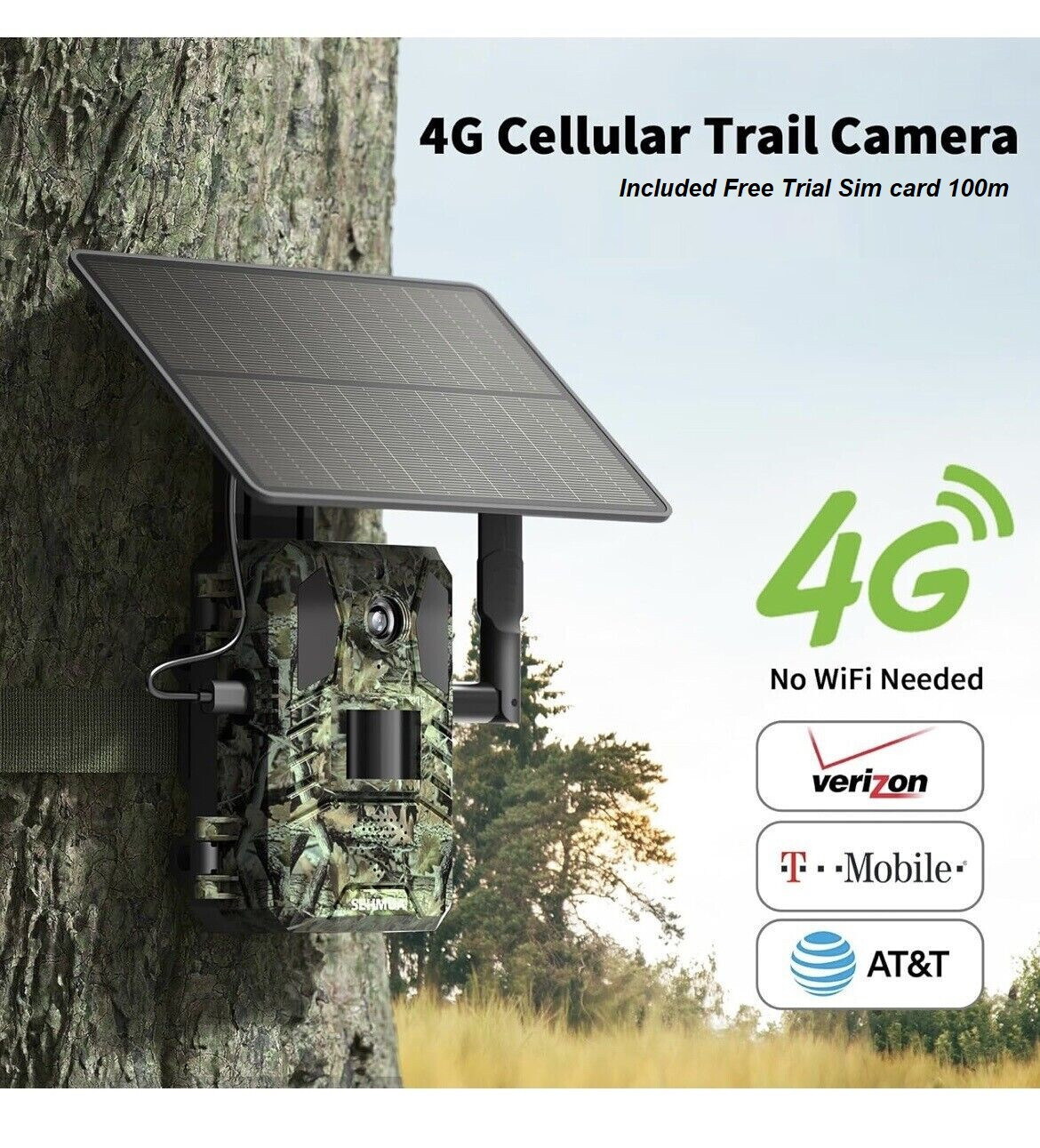 4G High-Resolution Hunting Trail Camera with Night Vision and Motion Detection