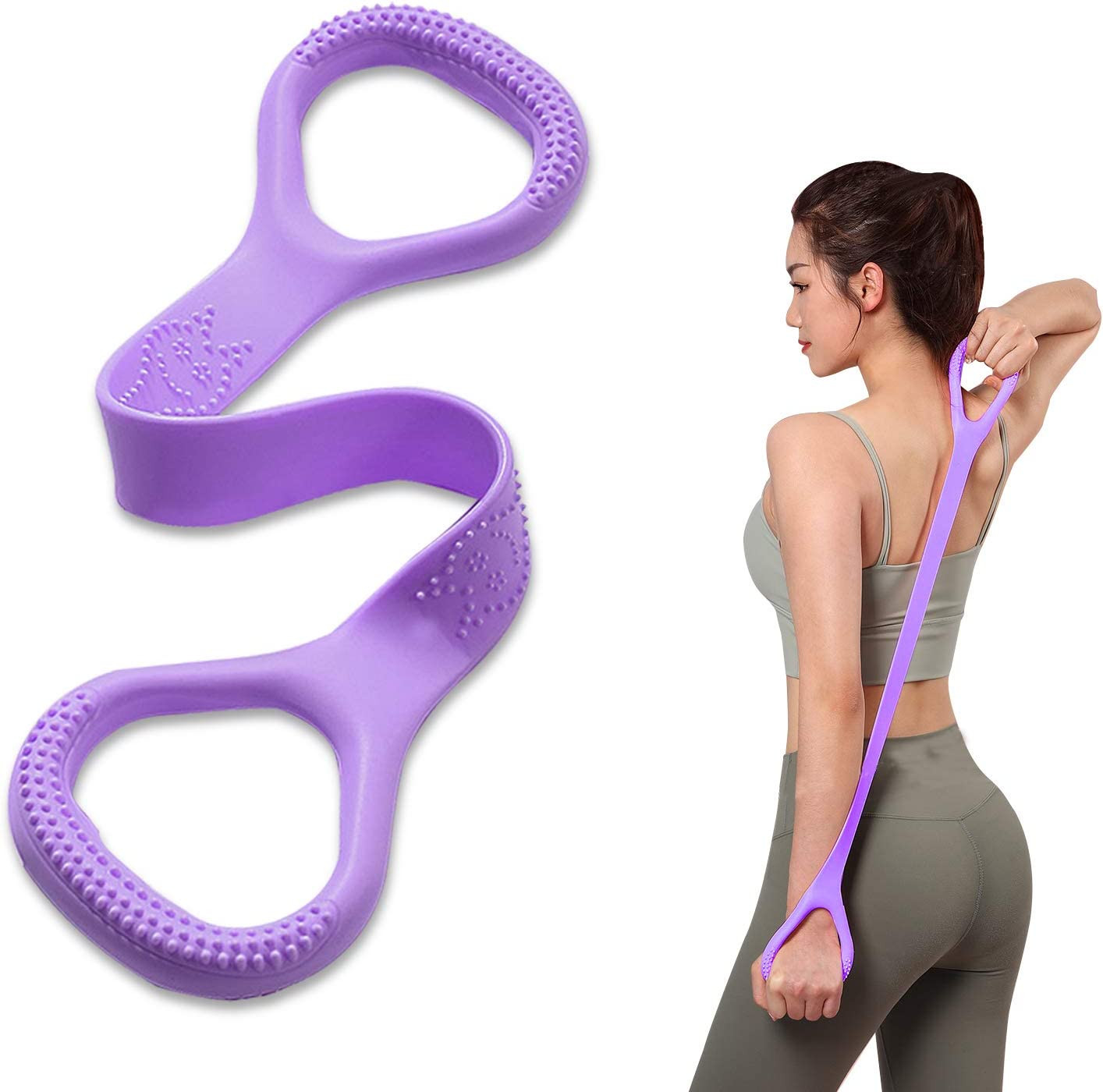 Figure 8 Fitness Resistance Band, Arm|Back Training Elastic Ropes - Pure Barre W
