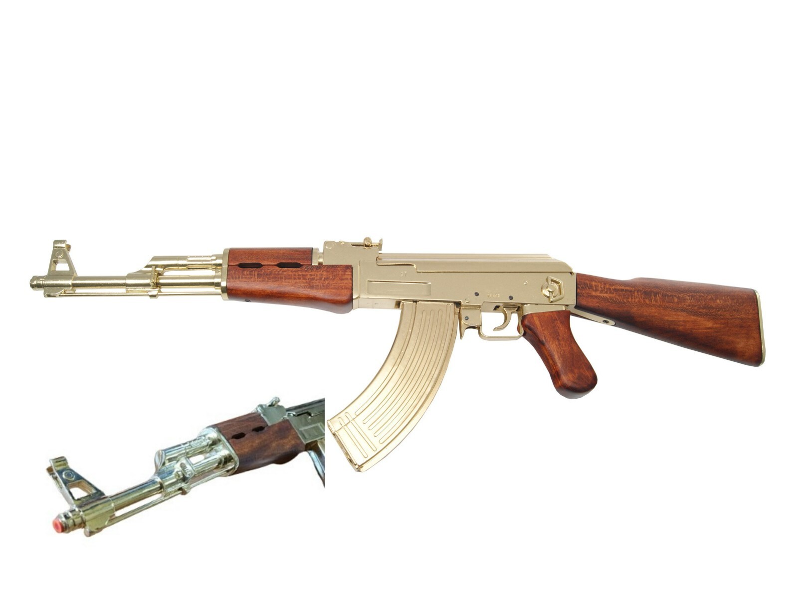 Denix Russian Gold AK-47 Dictator Non-Firing Collectible Replica Rifle Full Size