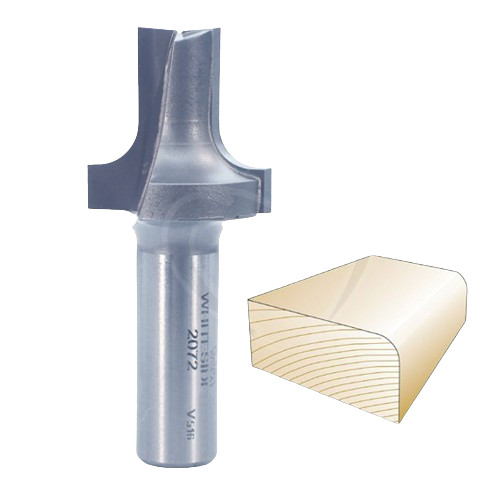 Whiteside 2072 Roundover & Edge Trim 1/2"SH, 1/4"R, 1-1/8"LD, 1/2"SD