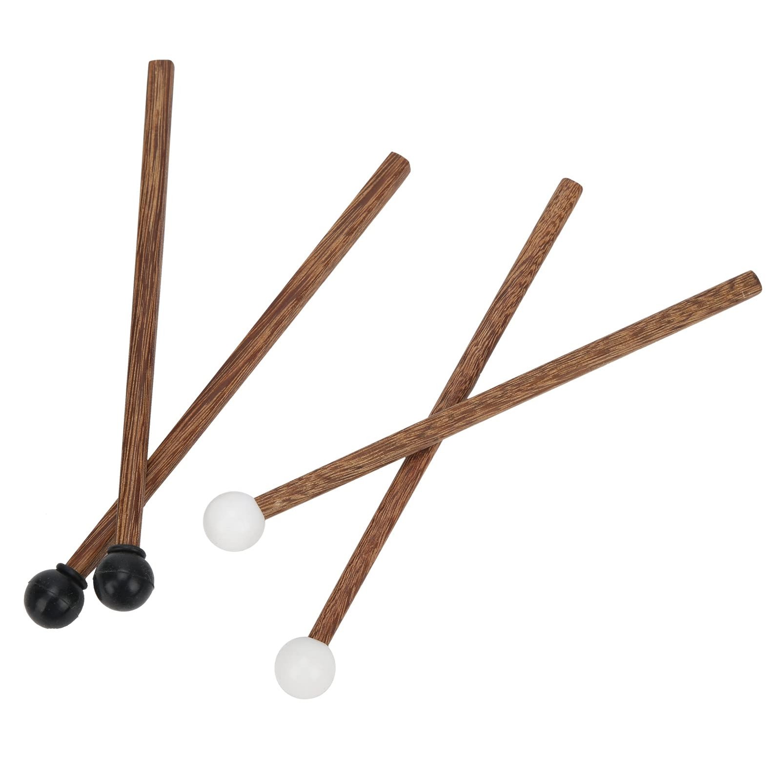Steel Tongue Drumstick, 4Pcs 16.5cm Drum Mallet Children's Rubber...