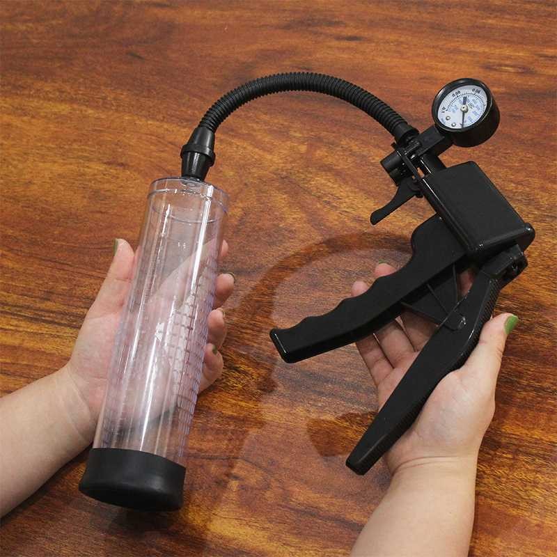 Vacuum Penis Pump with Gauge Enhancer Growth Enlarger Enlargement Power Up Male