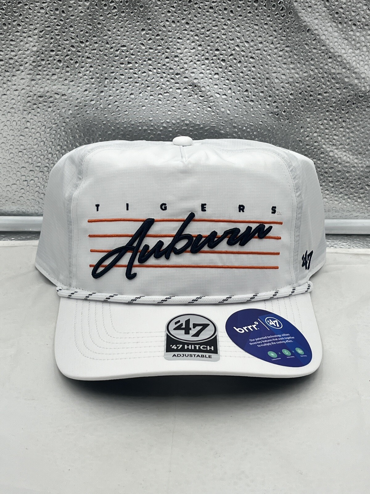 Auburn Tigers NCAA '47 Brand White Hitch Rope Adjustable Snapback Hat