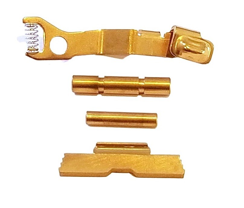 Ghost TiN Gold Slide Stop Release Plus Control Kit For Glock 42 43 43X 48