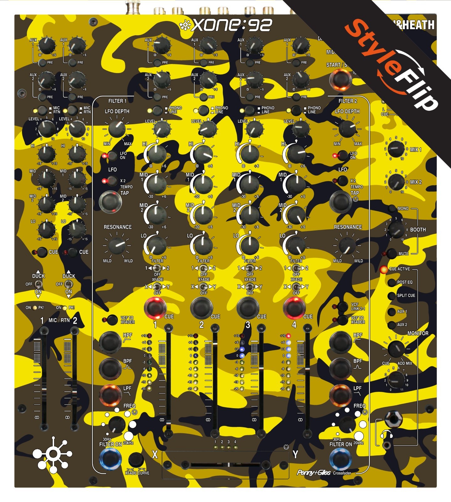 Allen & Heath XONE 92 Skin | Yellow Camo | Protective Decal | StyleFlip Skins