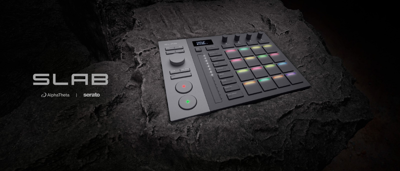 AlphaTheta SLAB MIDI Pad Controller For Serato Studio W/RGB indicator TouchStrip