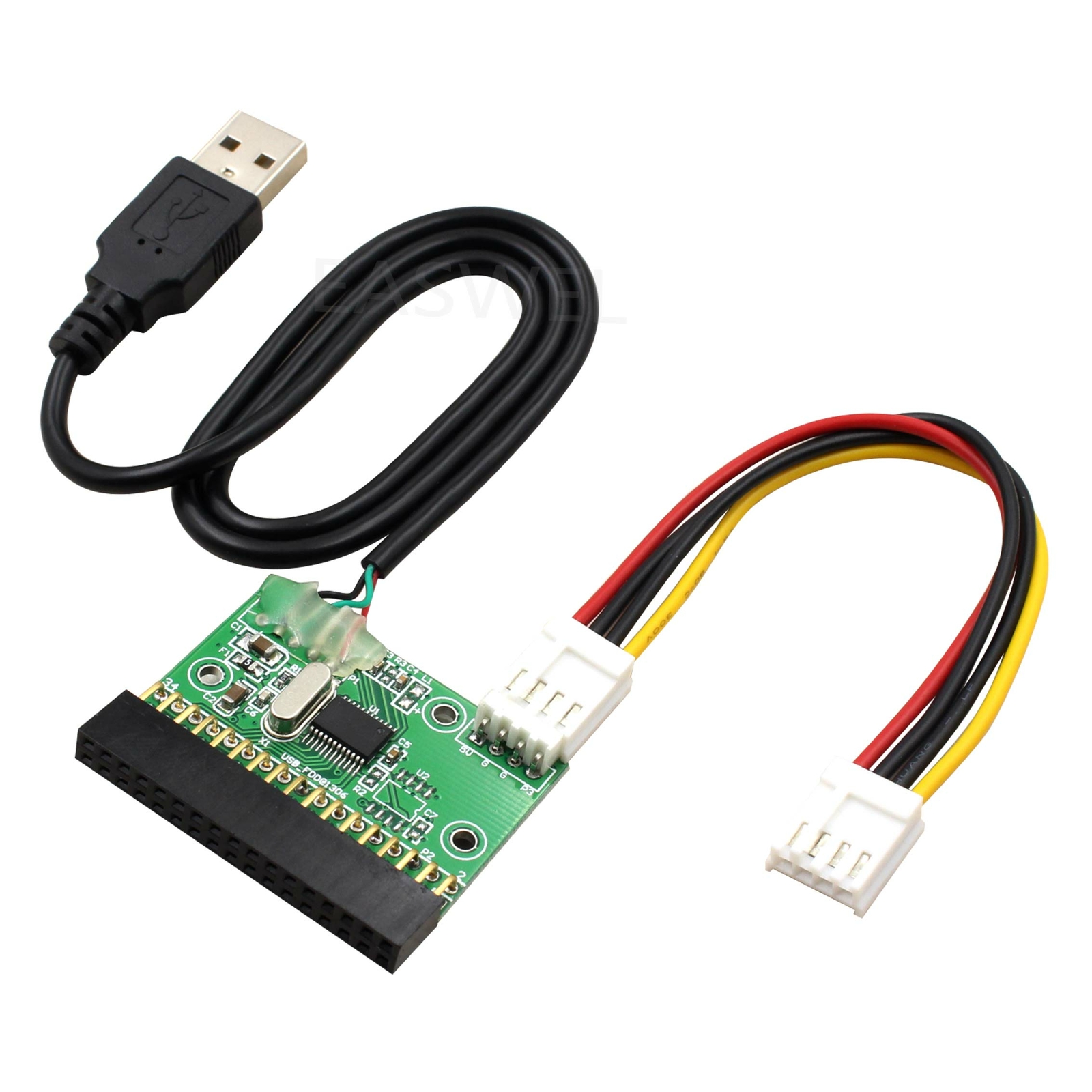 1.44MB 3.5" floppy drive connector 34 PIN 34P to USB cable adapter PCB board F2