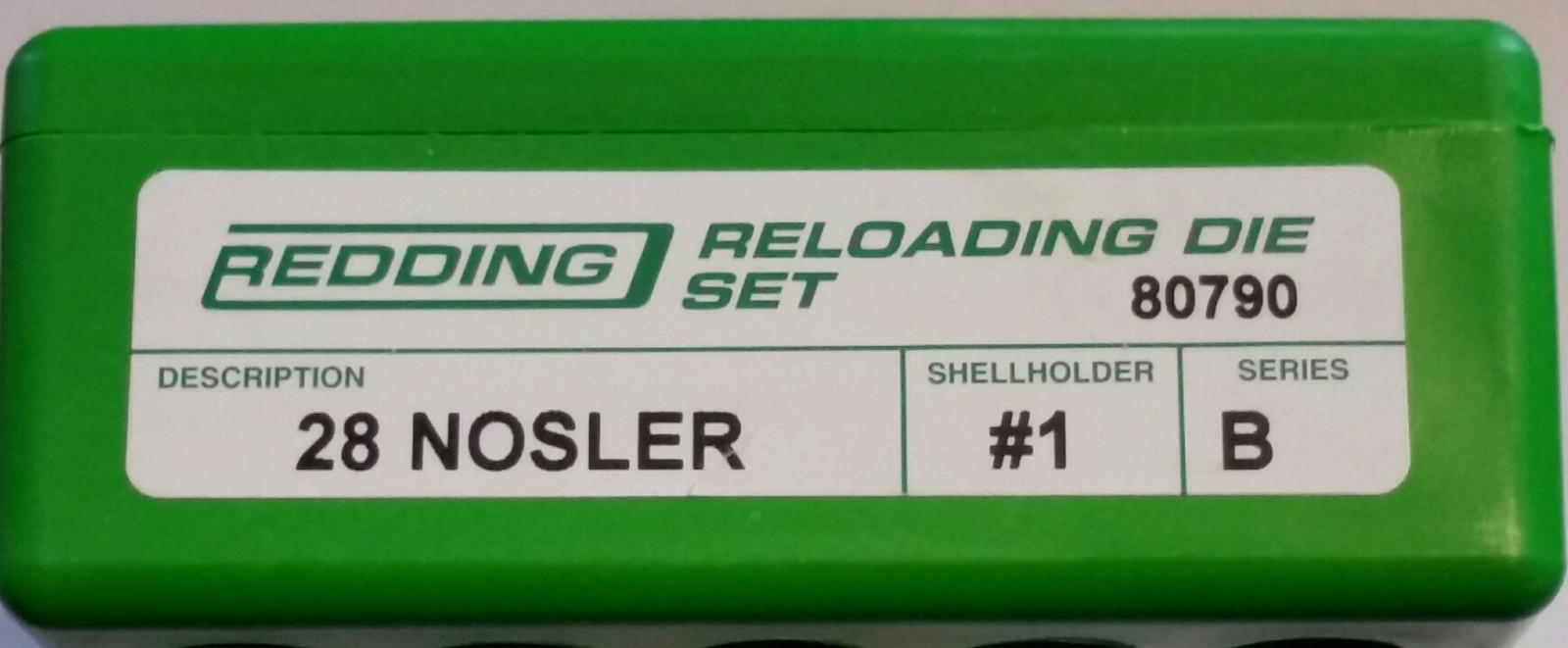 80790 REDDING 2-DIE FULL LENGTH DIE SET - 28 NOSLER - BRAND NEW - FREE SHIPPING
