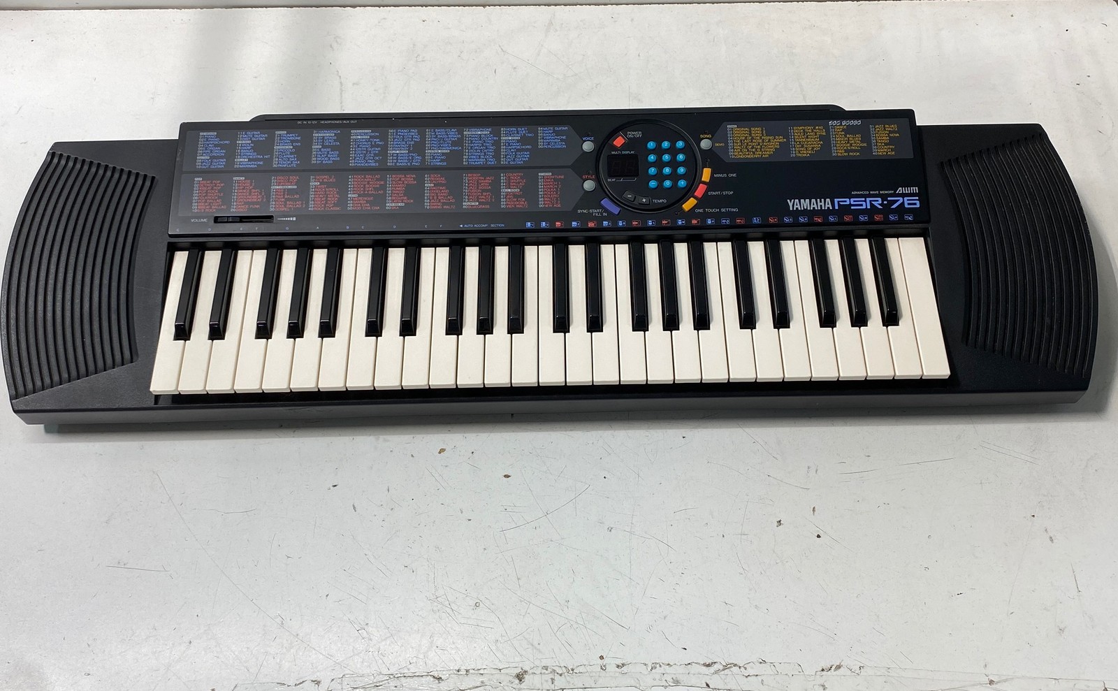 Yamaha PSR-76 Portatone 49-Key Electronic Keyboard AWM 100 Voices 100 Styles