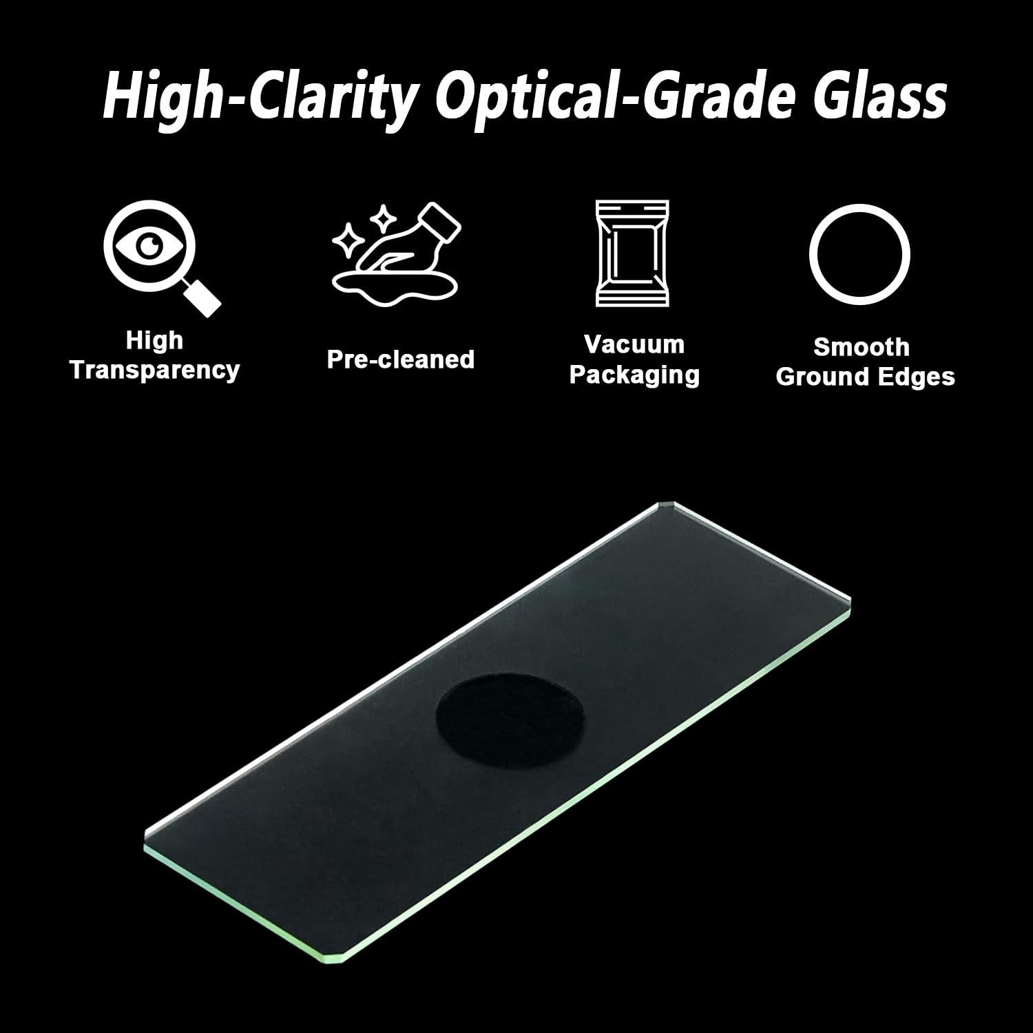 Single Depression Concave Microscope Slides, 100 Count – Ideal for Science Class