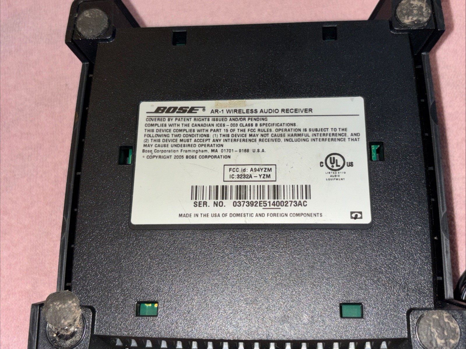 Bose AR-1 Wireless Audio Receiver w/Power Supply