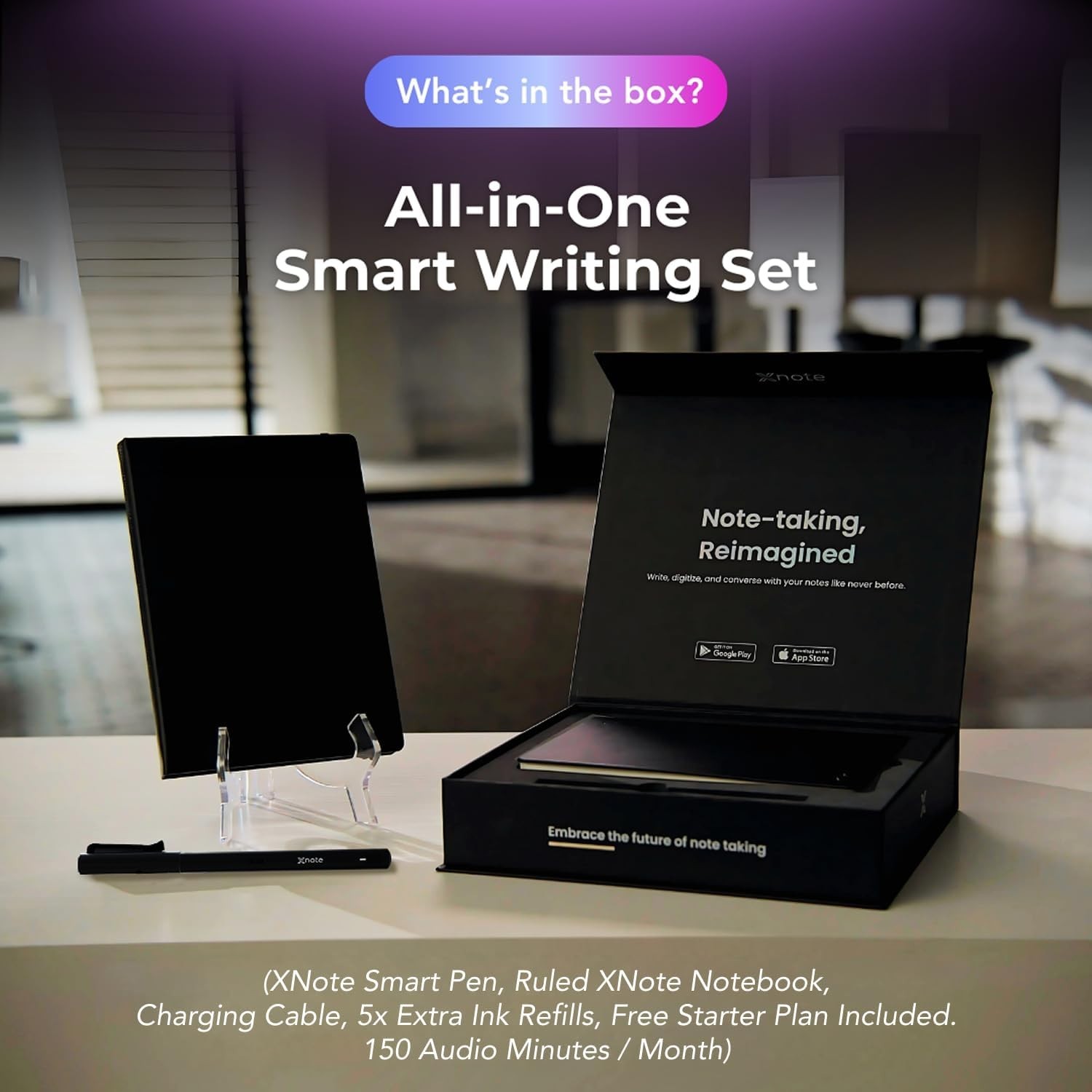 XNote Smart Pen Notebook AI Digital Writing Bluetooth Sync 5 Refills Set NWP-F55