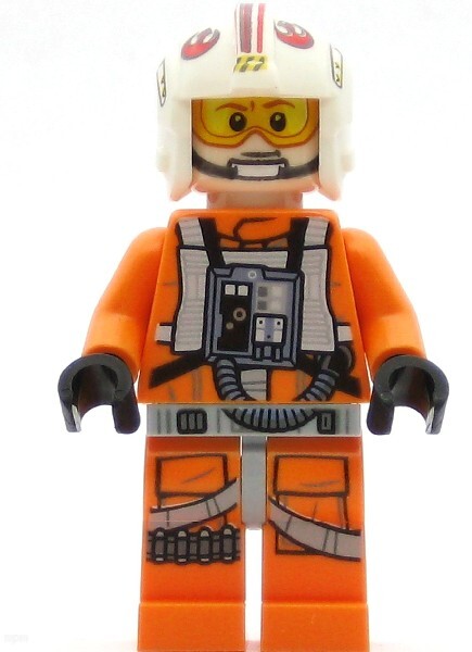 LEGO Star Wars Minifigure Luke Skywalker - Pilot, Askew Front Panel (Genuine)