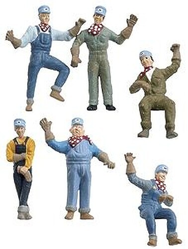 Woodland Engineers (6) - O Scale Model Railroad Figure - #2733