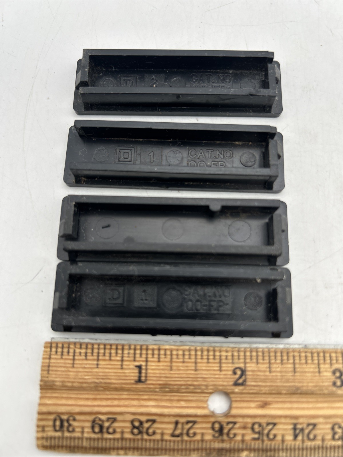 Square D QO-FP Filler Plates Lot Of 4 For QO-QOB Panel Board Black Plastic