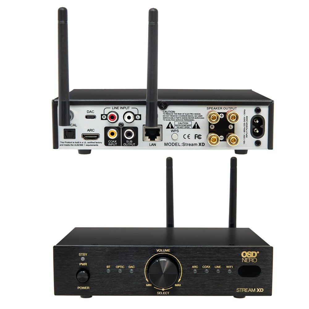OSD Nero Stream XD 75W x2 App Controlled Stereo Amplifier, HDMI ARC, BT Wireless
