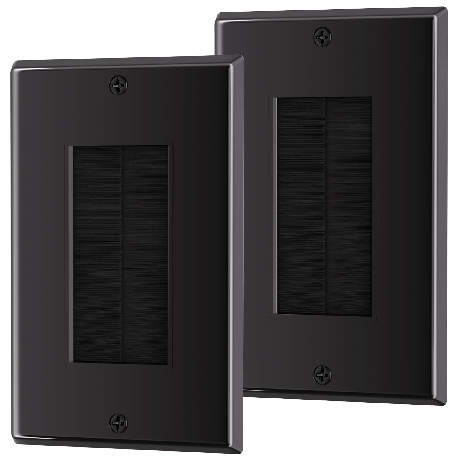 LEENUE Brush Wall Plate, Single Gang Wall Plate Cable Pass Through for Low Vo...