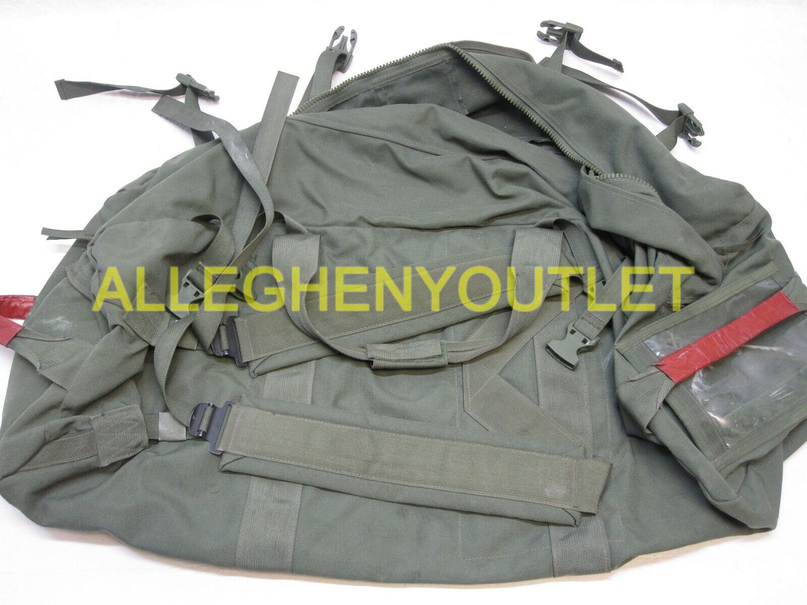 Improved Duffel Bag OD US Military Zipper Deployment Flight Travel NO PAINT VGC