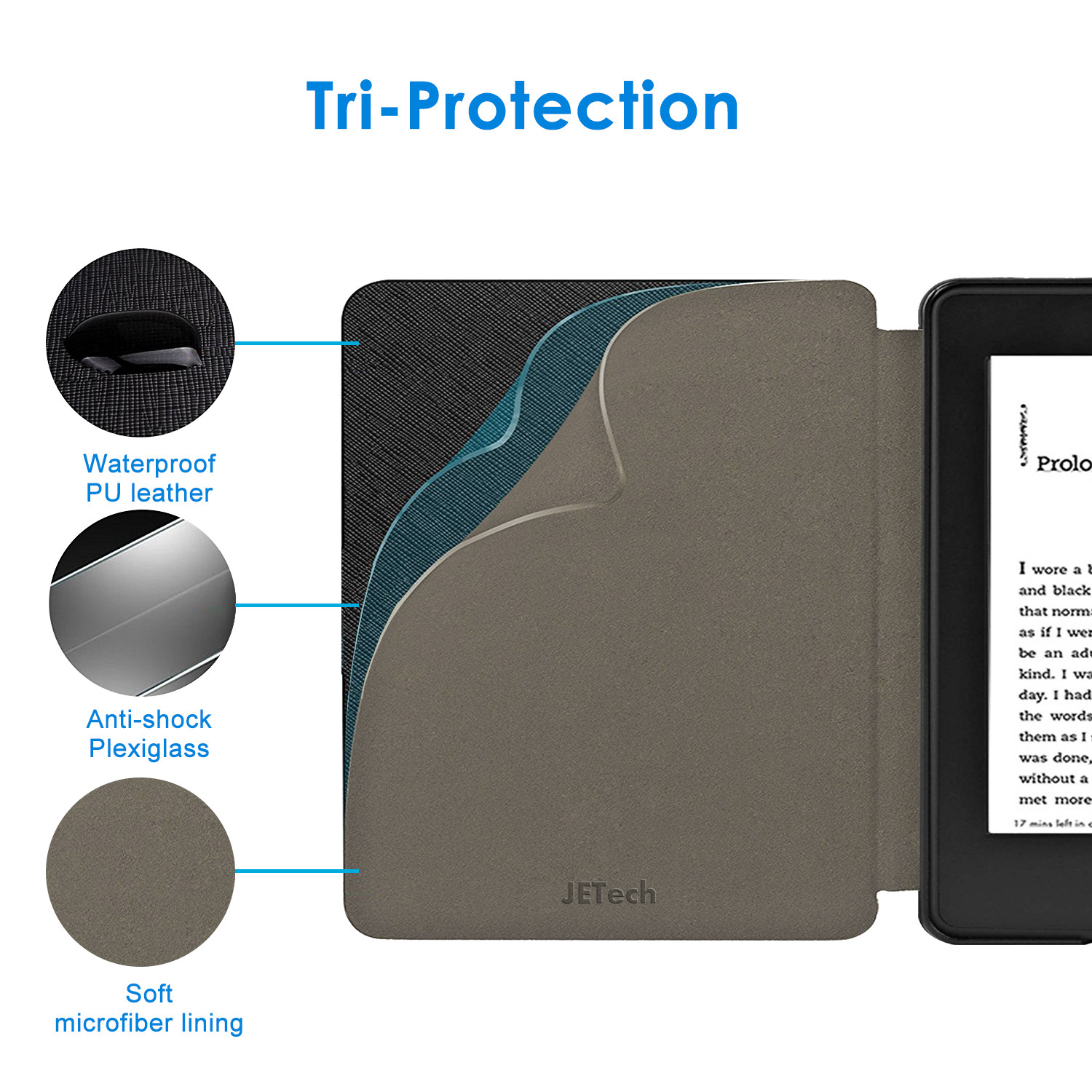 JETech Case for Amazon Kindle Oasis (2017 Release) Smart Cover Auto Sleep/Wake