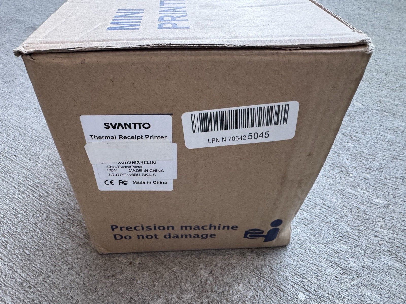 SVANTTO Thermal Receipt Bluetooth Printer Model ITPP118 Black, New