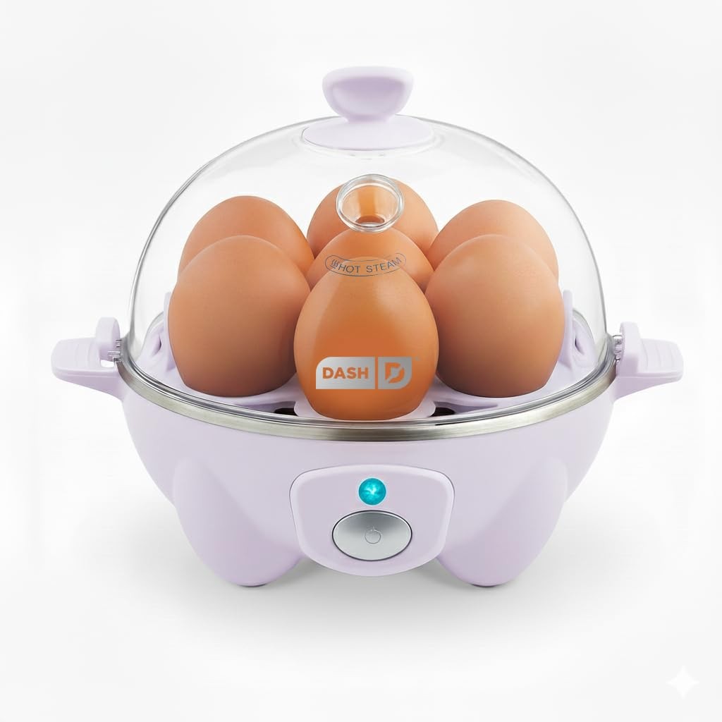 Dash Rapid Egg Cooker - Boiler, Poacher & Steamer - Includes 7 Eggs, Lavender