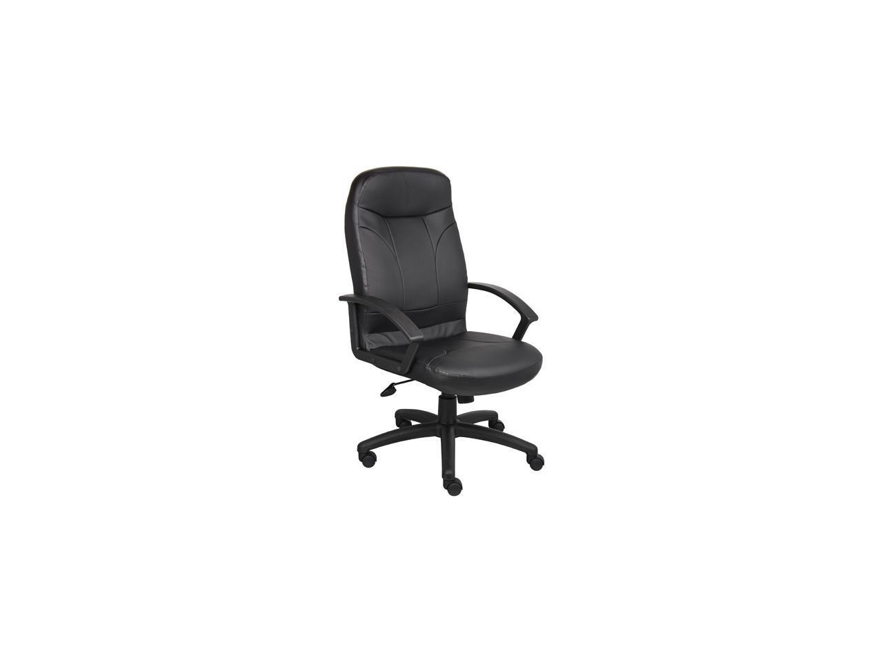 BOSS Office Products  B8401  Black LeatherPlus Executive Chairs