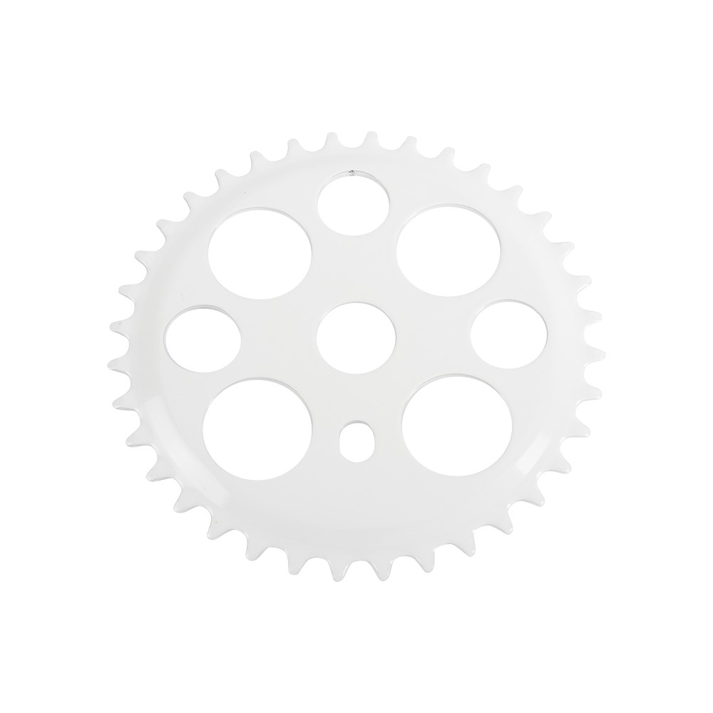 OG LOWRIDER 36T 1PC BICYCLE CRANK LUCKY 7 CHAINRING 1/2 X 1/8 WHITE