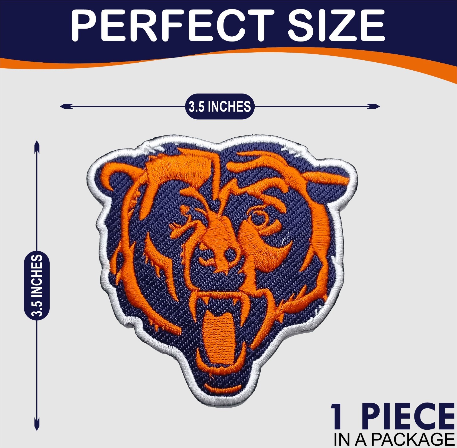 Chicago Bears NFL Team Logo Iron On Patch - Sew Patch - Embroidered Patch