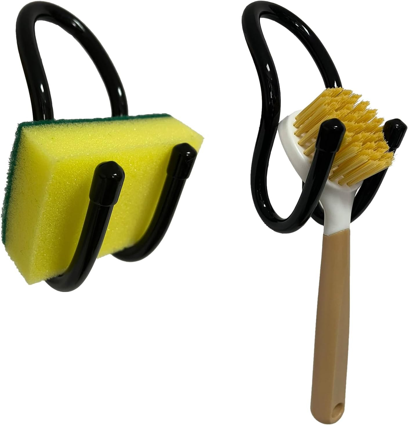 2 Pack Hanging Rustproof Sink Caddy & Sponge Holder, Adjustable Kitchen Dish Wan