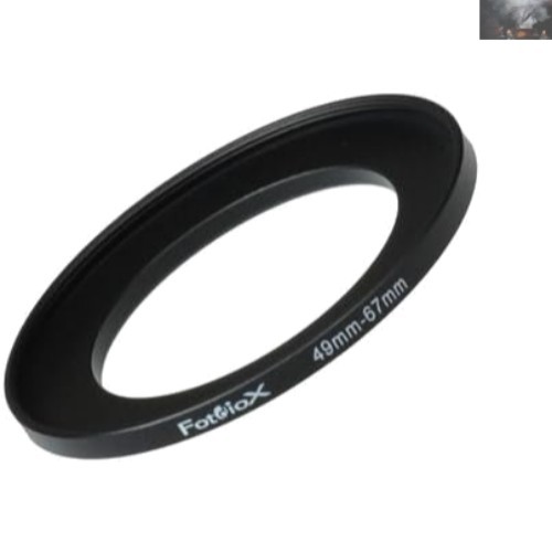 High Precision 49mm-67mm Step-Up Ring - Lightweight Anodized Black Aluminum
