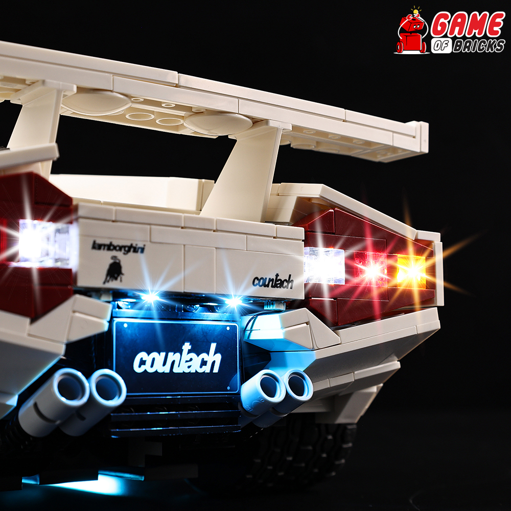 LED Light Kit for LEGO® Lamborghini Countach 5000 Quattrovalvole 10337 (Remote)